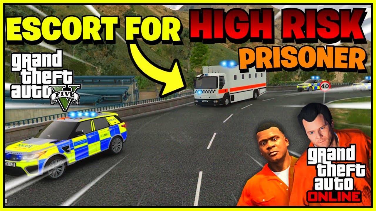 HUGE ESCORT for DANGEROUS PRISONER! (British GTAV Roleplay)