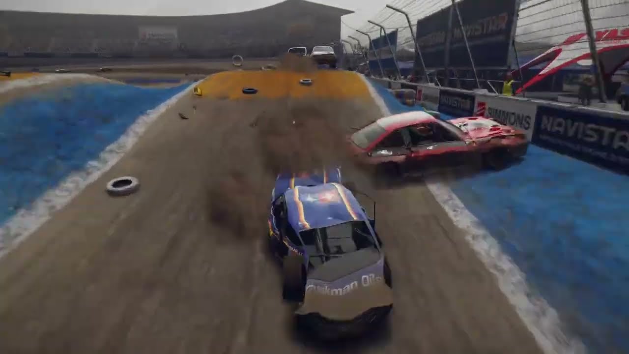 WRECKFEST | ELIMINATION RACE IN TRICKY TRIANGLE RACEWAY CIRCUIT | BANGER RACING