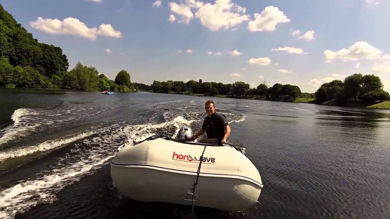 Honwave Schlauchbbot T40 Aluboden mit Außenborder Honda BF 20
