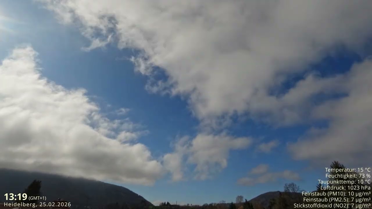 25.02.2026 Wolkentagebuch 🌤 Der Himmel im Zeitraffer 🌤 Cloud Timelapse