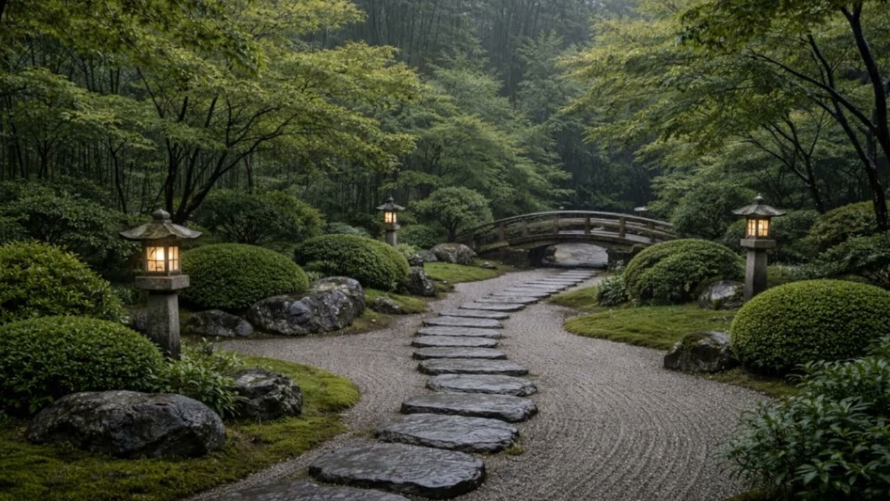 This Gentle Rain in a Japanese Garden Will Help You Sleep Instantly 🌧️ ASMR | 8 Hours 4K