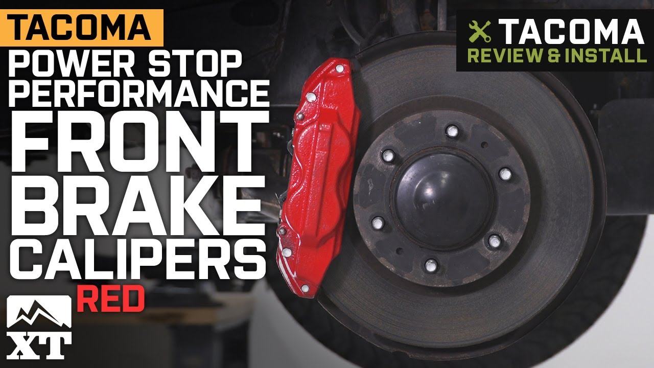 Tacoma Power Stop Performance Front Brake Calipers - Red (2005-2020) Review & Install