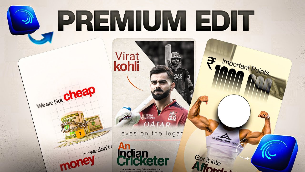 ✨How to Edit Motion Graphics Reel in Alight Motion | (Virat Kohli) !