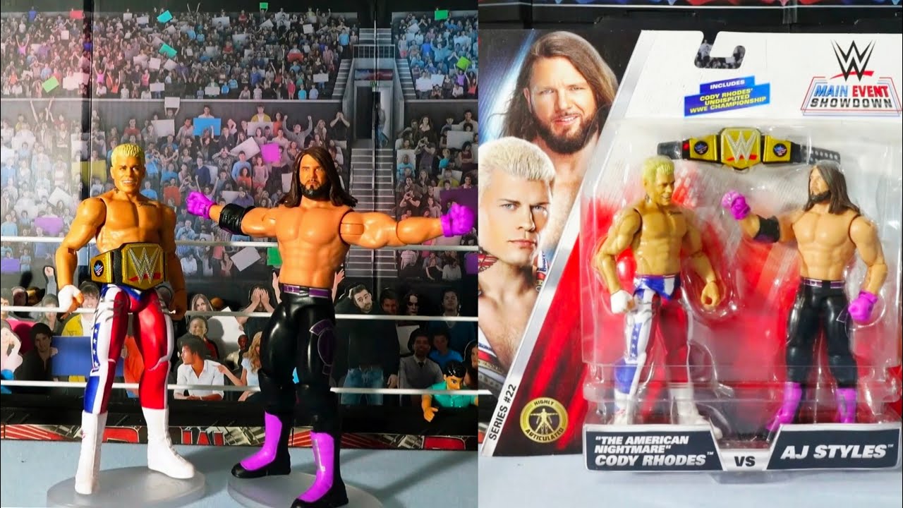 Cody Rhodes & AJ Styles WWE Main Events 2 Pack 22 Unboxing