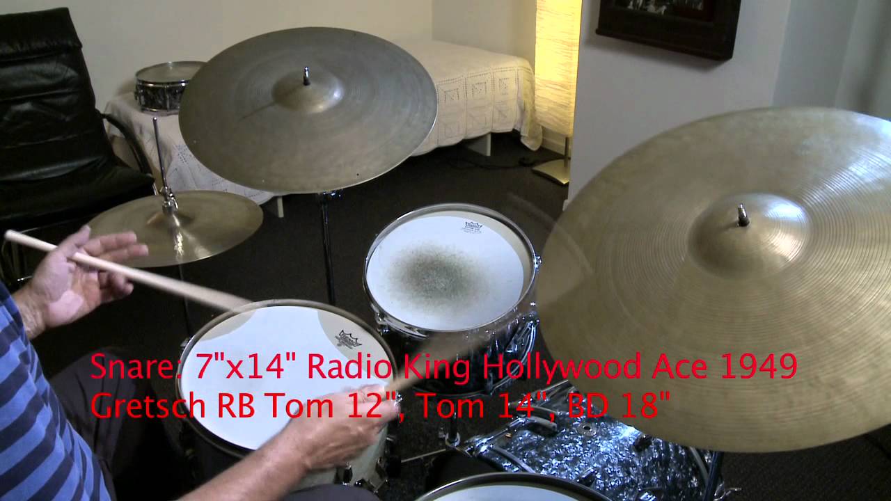 Spizzichino Hi-Hat, old K's Zildjian Istanbul, Gretsch RB & Radio King