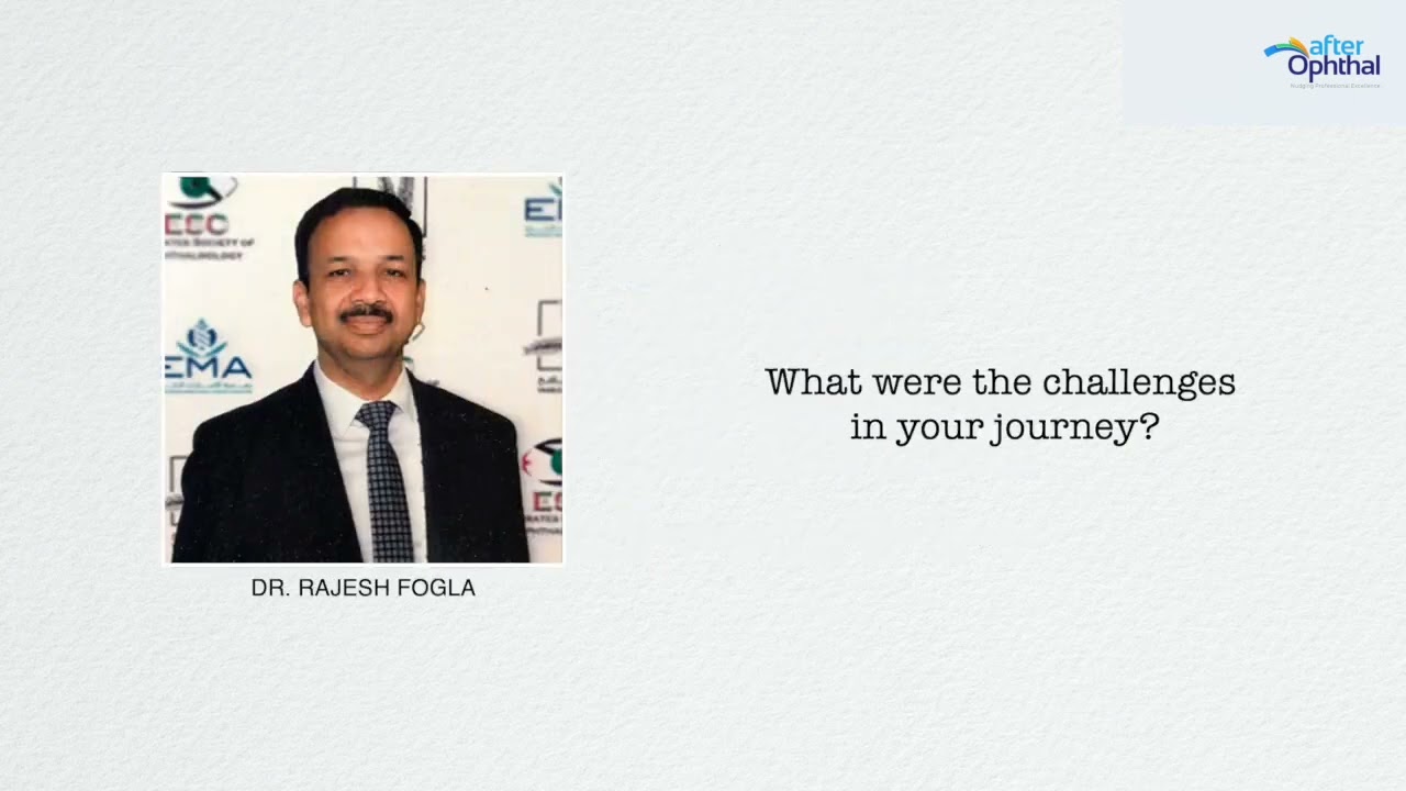 DR. RAJESH FOGLA on his professional journey