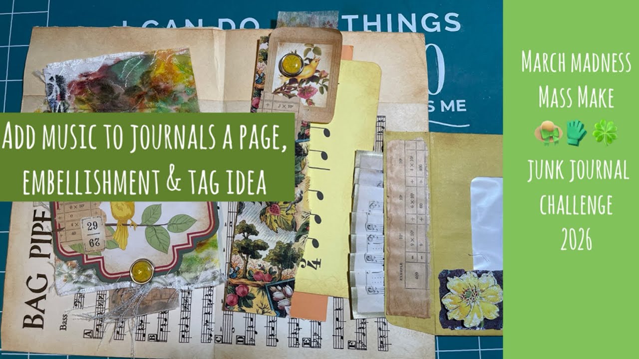 Use a variety of Music bases to make awesome page, embellishment and tag idea #mmmmjjc26