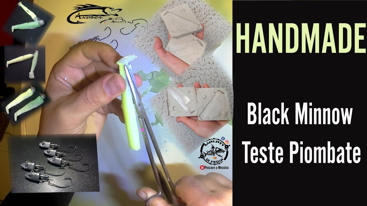 HANDMADE , recensione gomme autocostruite BLACK MINNOW e TESTE PIOMBATE, artificiali fai da te