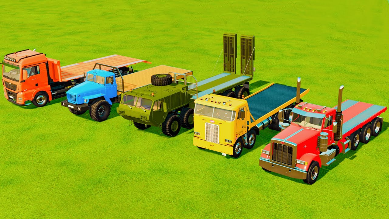 TRANSPORTING TRUCKS, TANKS & MILITARY VEHICLES WITH BIG TOW TRUCKS! Farming Simulator 22