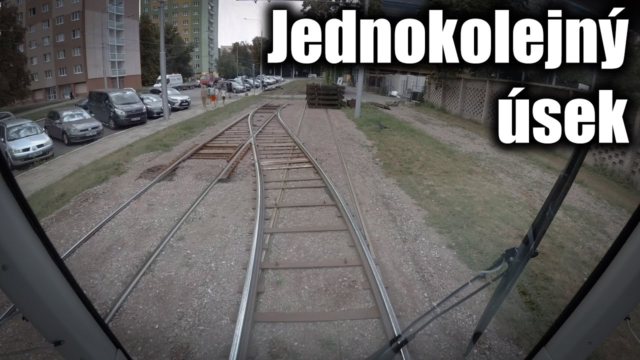 Jednokolejný úsek Mendlovo náměstí - Výstaviště hlavní vstup [Tram Cab View]