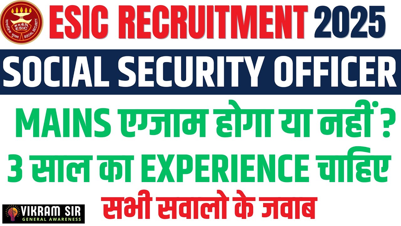 ESIC SSO NOTIFICATION 2025 II MAINS EXAM AND EXPERIENCE