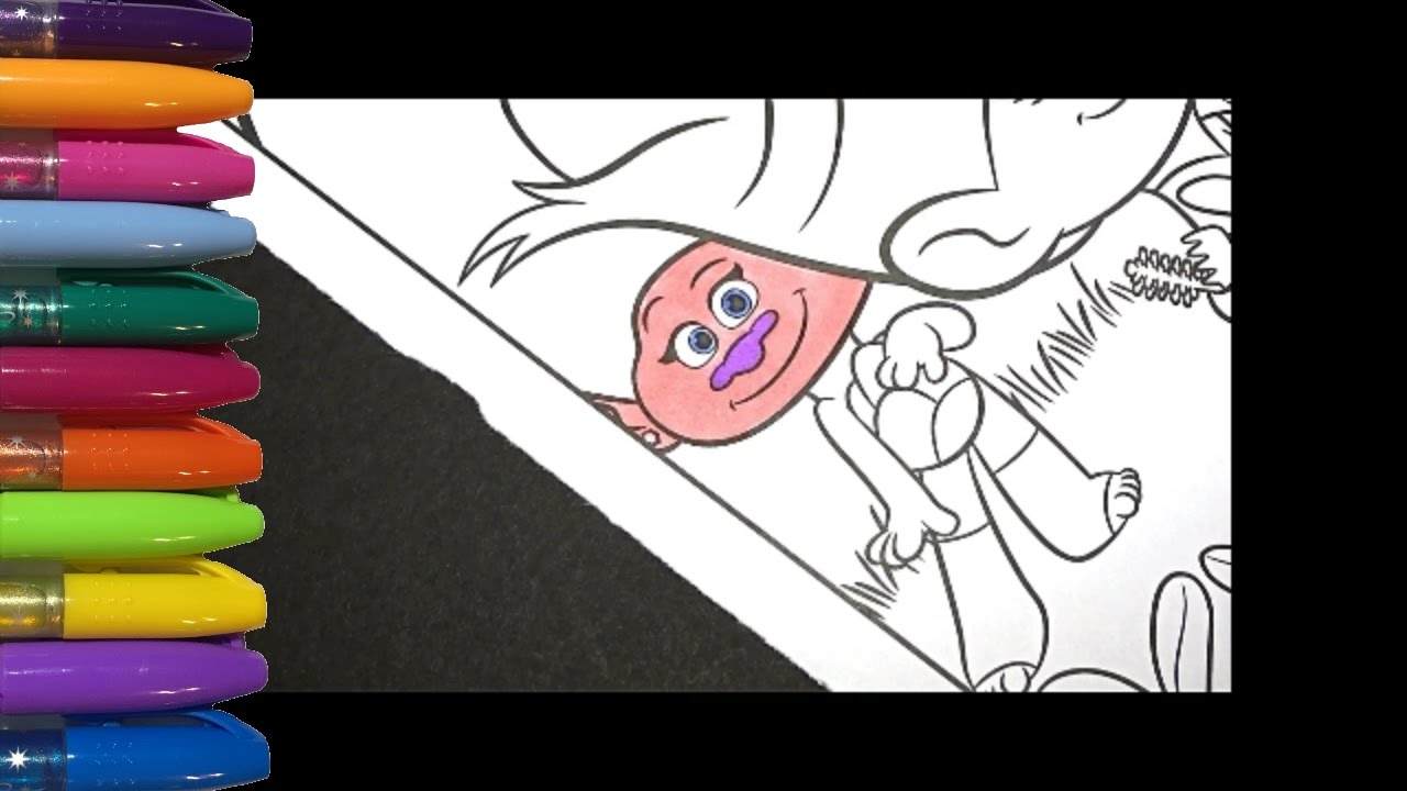 Satin and Chenille - Dreamworks Trolls 2016 Coloring Page