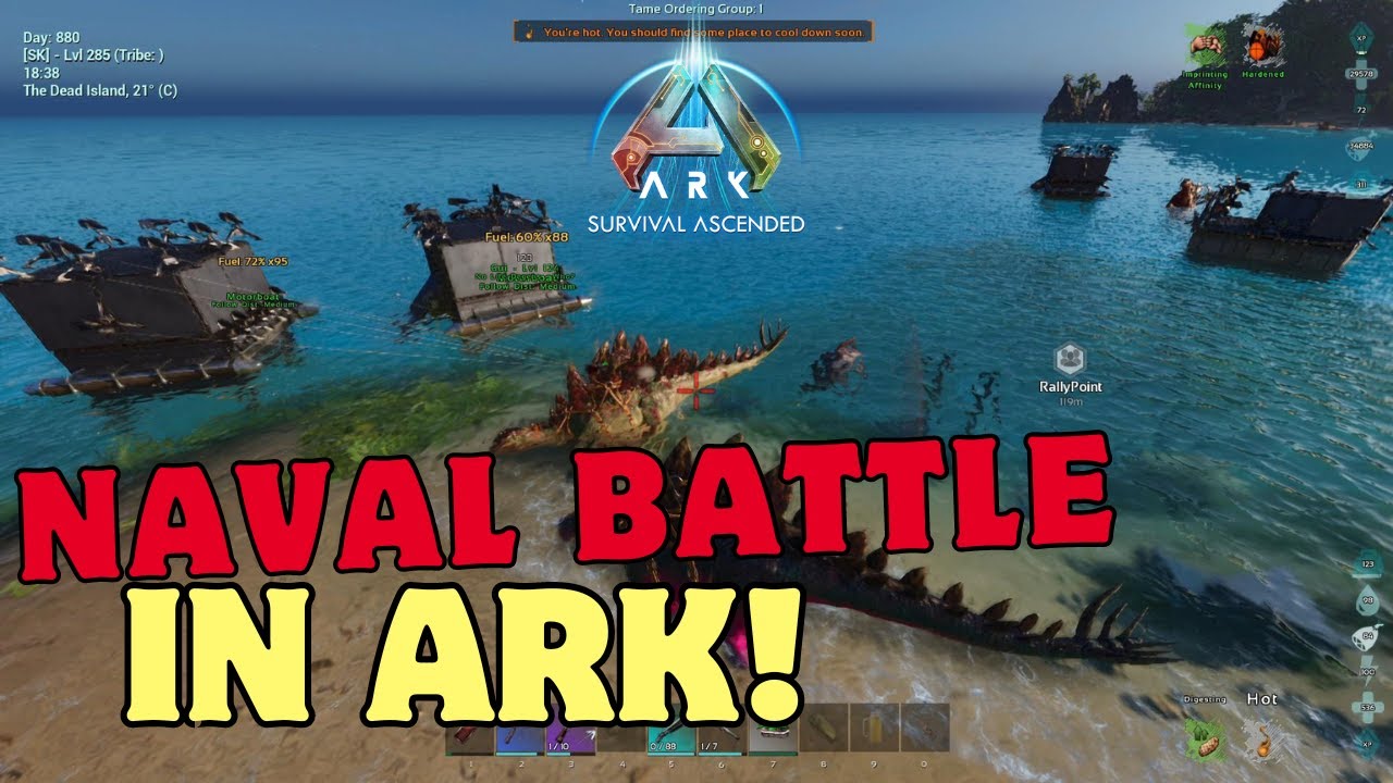 Full On Naval Battle! Battleships! Online Raid! - Ark Ascended| SmallTribes| ep.20