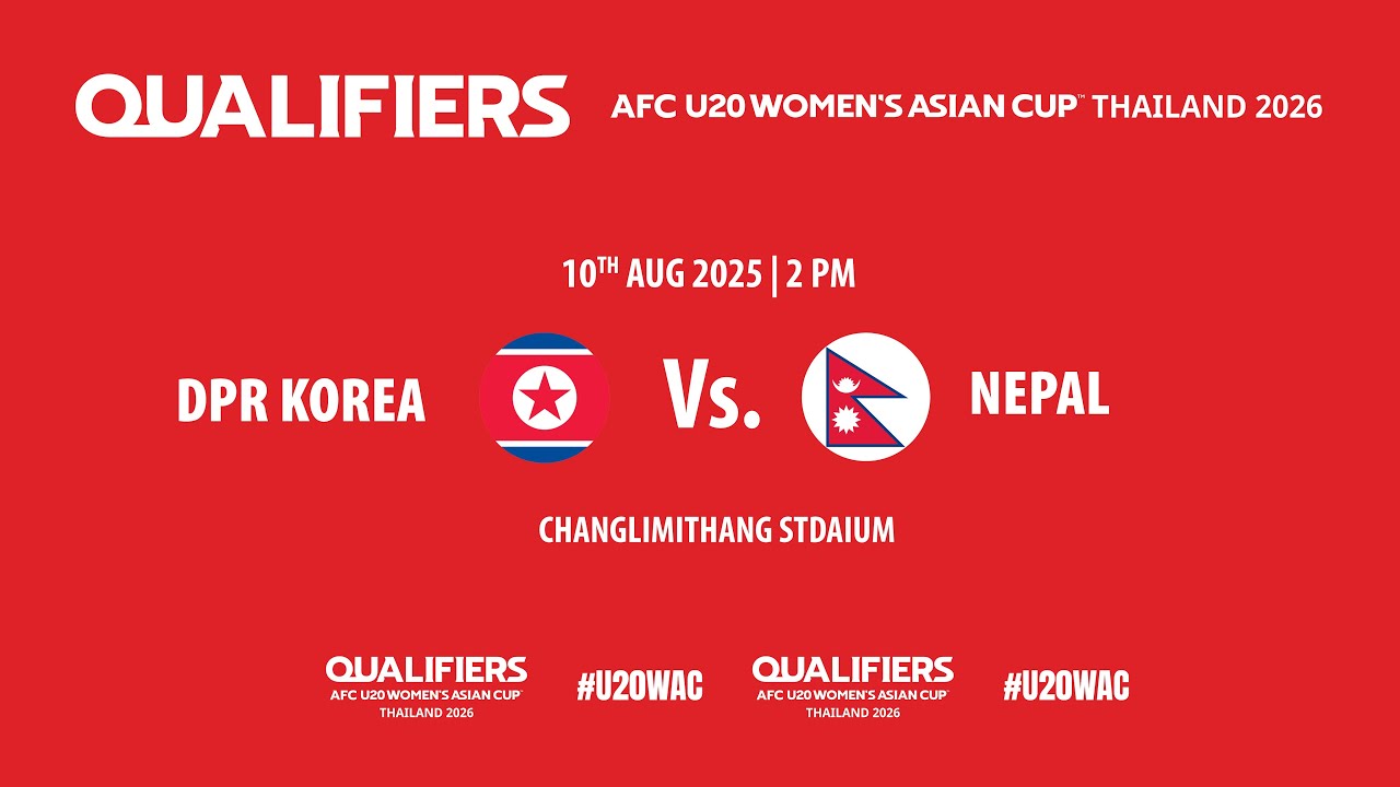 Qualifiers AFC U20 Women's Asian Cup Thailand 2026, Group A | DPR Korea U20 Vs Nepal U20