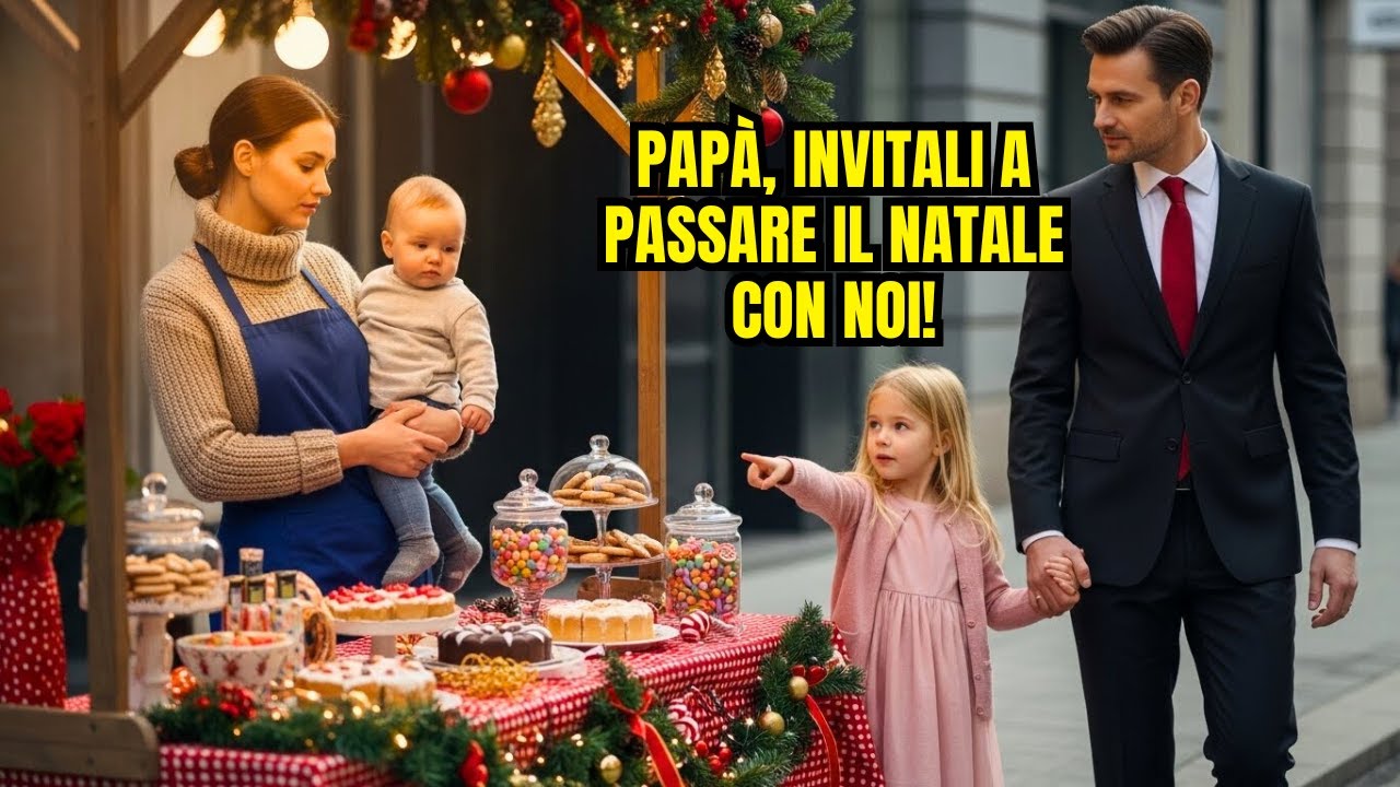 VEDOVA VENDEVA DOLCI DI NATALE CON IL FIGLIO. LA FIGLIA DEL MILIONARIO DISSE: “PAPÀ, IN VIT ALA”.