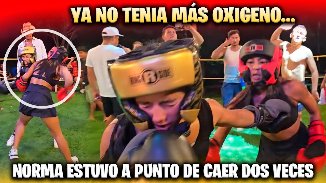 TERCER Y ULTIMO ROUND ENTRE HEYDI Y NORMA. Las dos competidoras están muy cansadas.