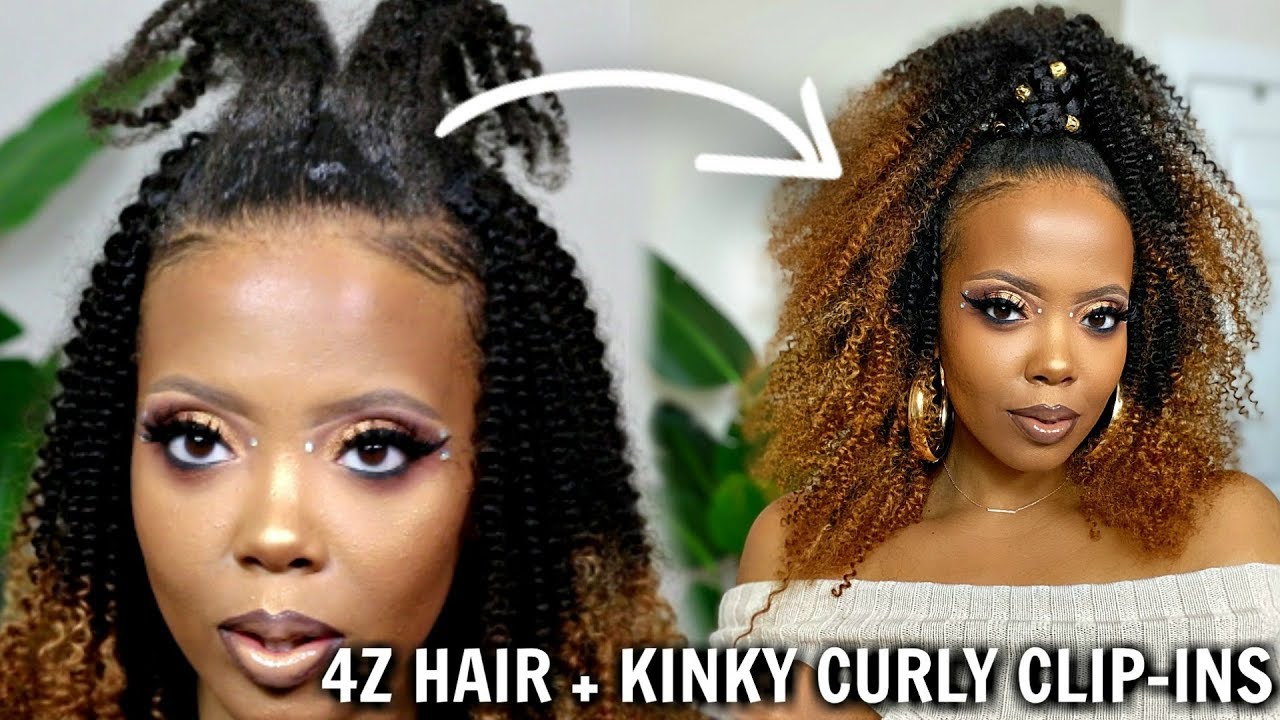 😱 4C Leave Out?! Styling Extra THICK 4C Natural Hair + Kinky Curly NATURAL HAIR Clip Ins CurlsCurls