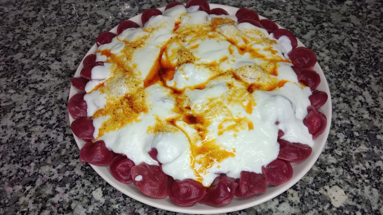 Kırmızı Pancarla Mantı Tarifi | BAYILA BAYILA YİYECEĞİNİZ MANTI TARİFİ 👌🏻 #mantı 