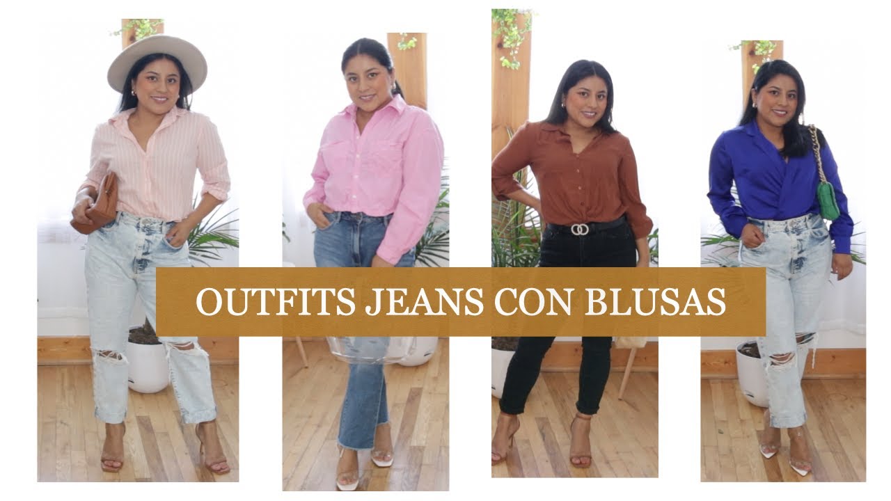 10 OUTFITS PARA BAJITAS JEANS CON BLUSAS 👚 👖