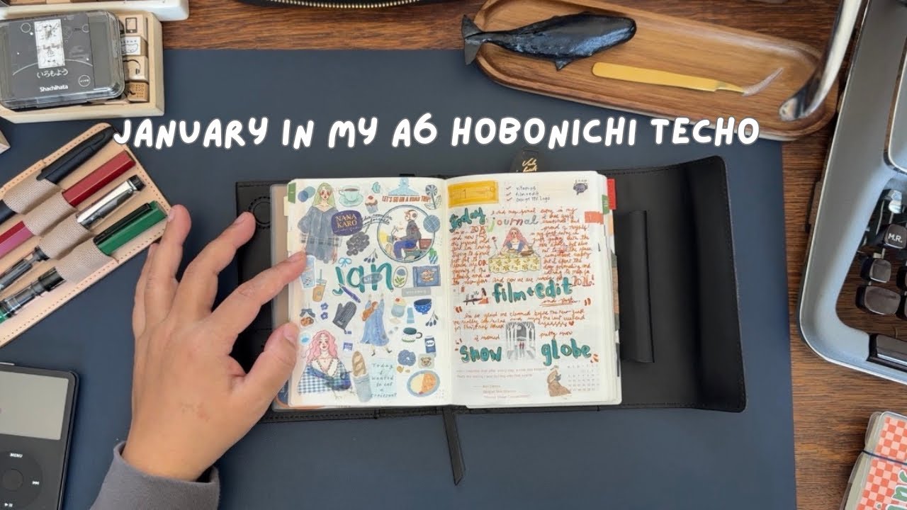 Pierwszy miesiąc w moim A6 Hobonichi Techo | Jak wygląda teraz m&oacute;j dziennik i przygotowania na luty
