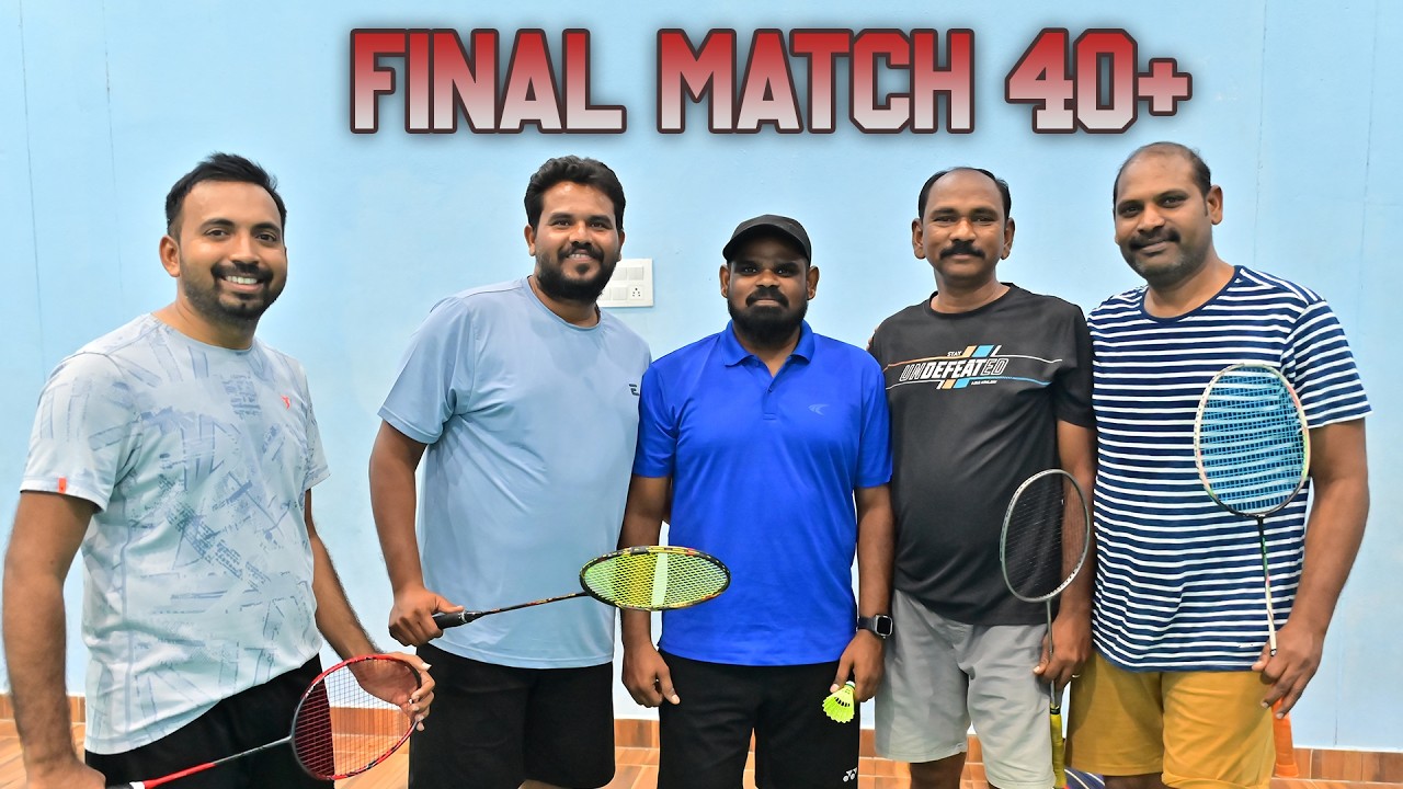 Final match 40+ match in knl.. Badmintion
