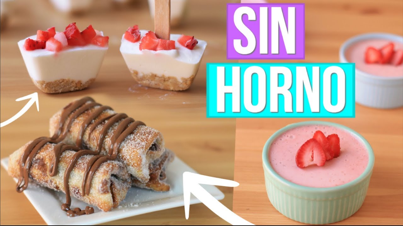 3 Postres para el Dia de la Madre SIN HORNO |  RebeO