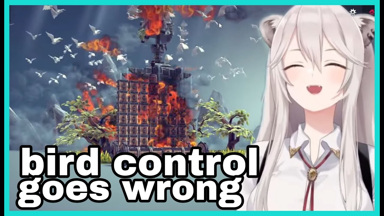 Shishiro Botan Can't Stop Laughing At Her Bird Control Duty | Besiege [Hololive/Eng Sub]