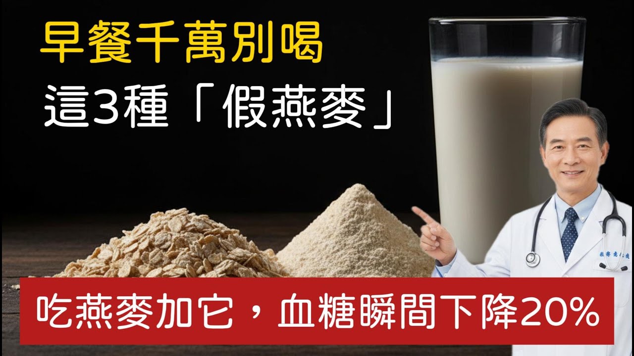 早餐千萬別喝這3種「假燕麥」！吃燕麥時加它，能讓血糖瞬間下降20%