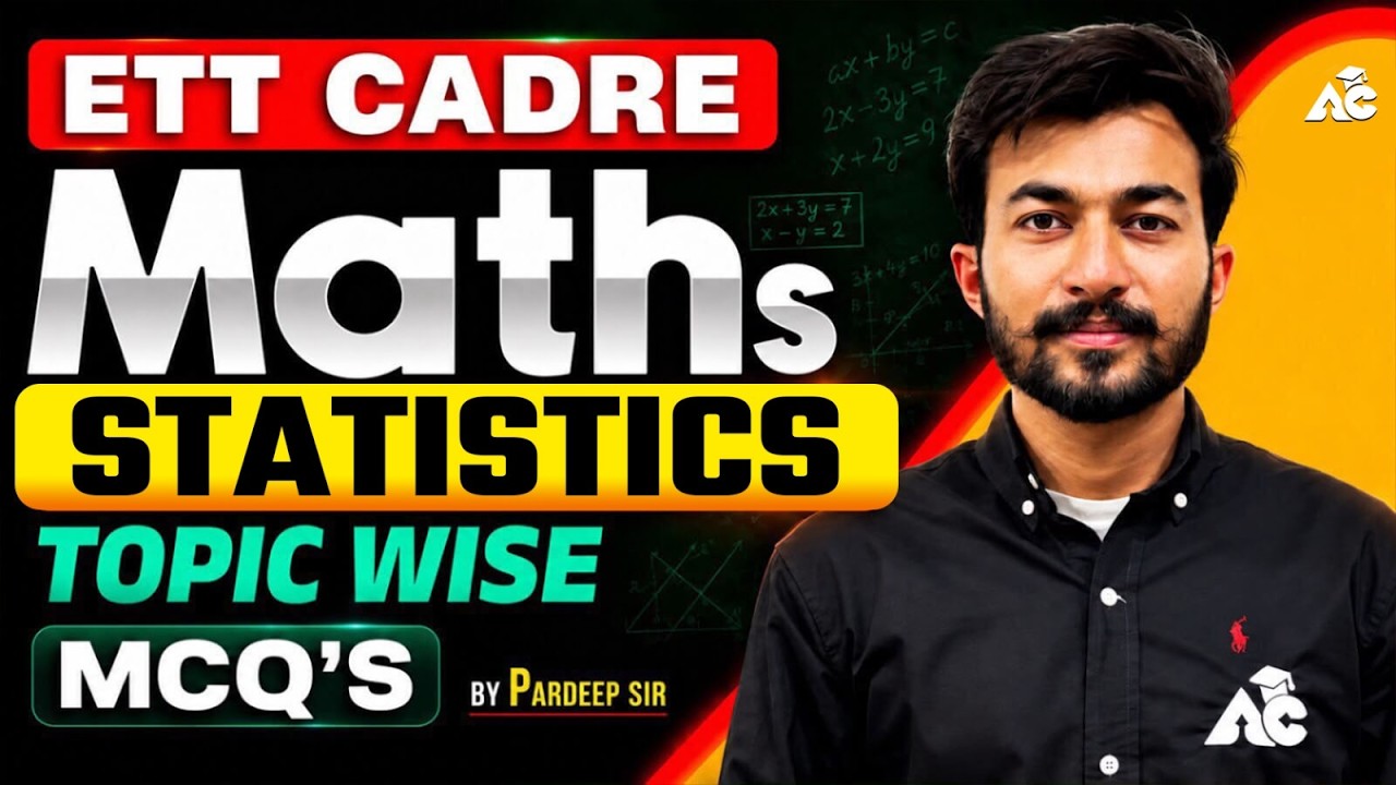 ETT Cadre Maths 2026 | Statistics Topic Wise MCQs | Most Expected Questions | Pardeep Sir