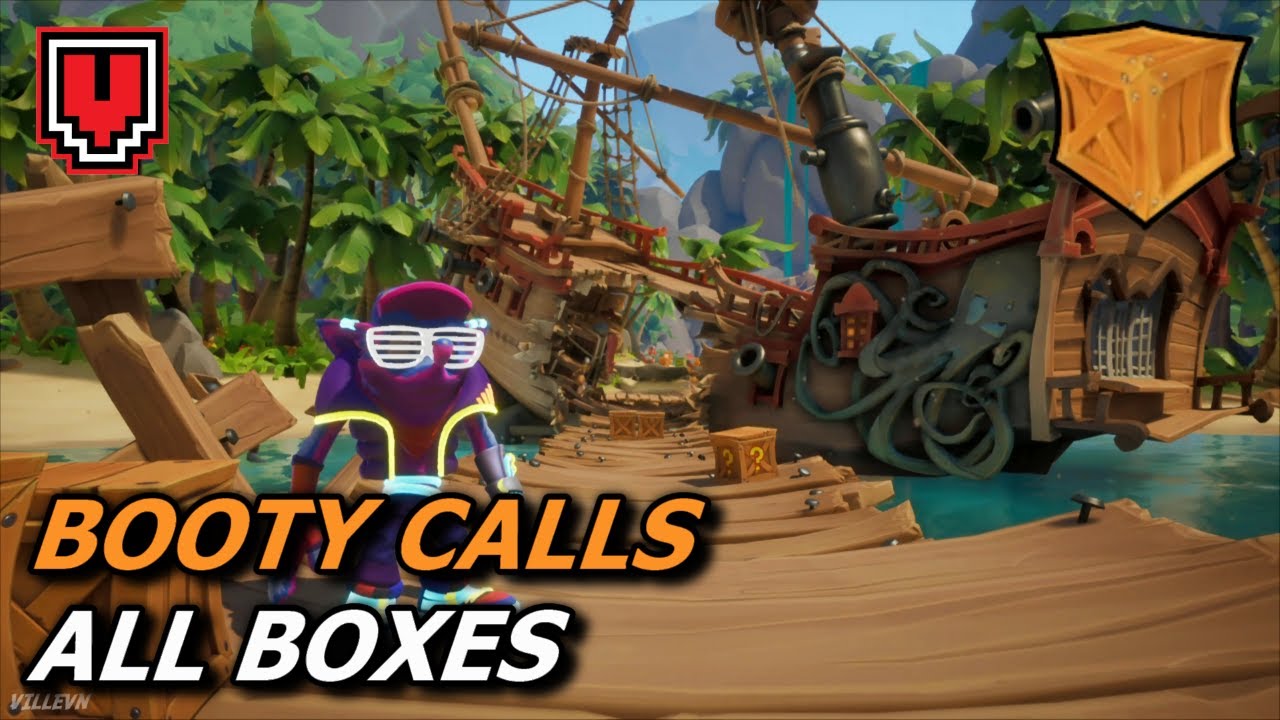 Booty Calls: All Boxes (with checkpoint numbers) - Crash Bandicoot 4 walkthrough