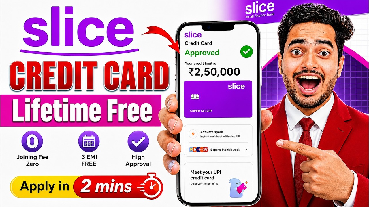 Slice Credit Card Apply || Slice rupay Credit Card Apply || Slice lifetime free Credit Card Apply