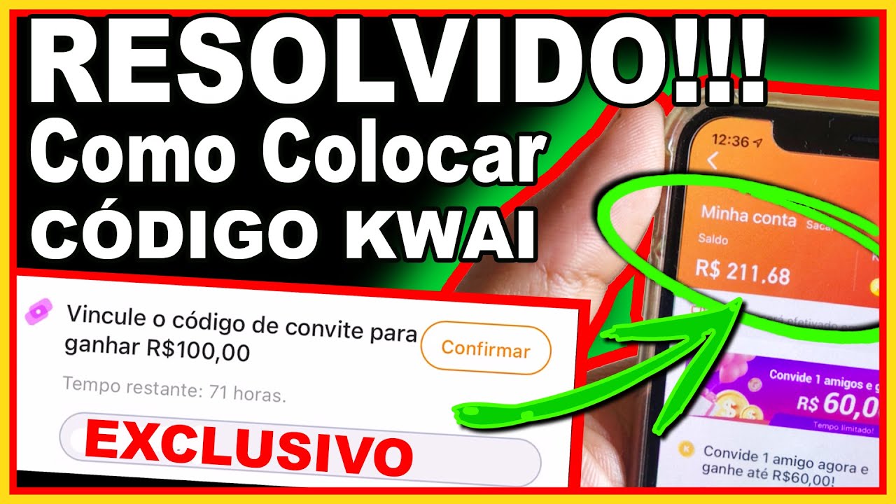 Como Colocar C&oacute;digo de Convite Kwai em 2024 - Como Vincular C&oacute;digo de Convite no Kwai - Kwai B&ocirc;nus