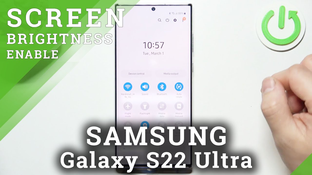 How to Change Display Brightness Level on Samsung Galaxy S22 Ultra &ndash; Display Settings