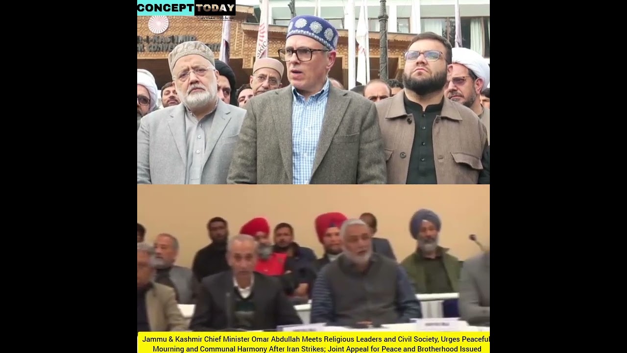  Jammu & Kashmir .Omar Abdullah Meets Religious Leaders and Civil Society, Urges Peaceful .