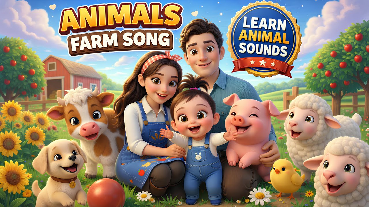 Farm Animals Song for Kids | Learn Animal Sounds | EI EI O | Lili Farm Song