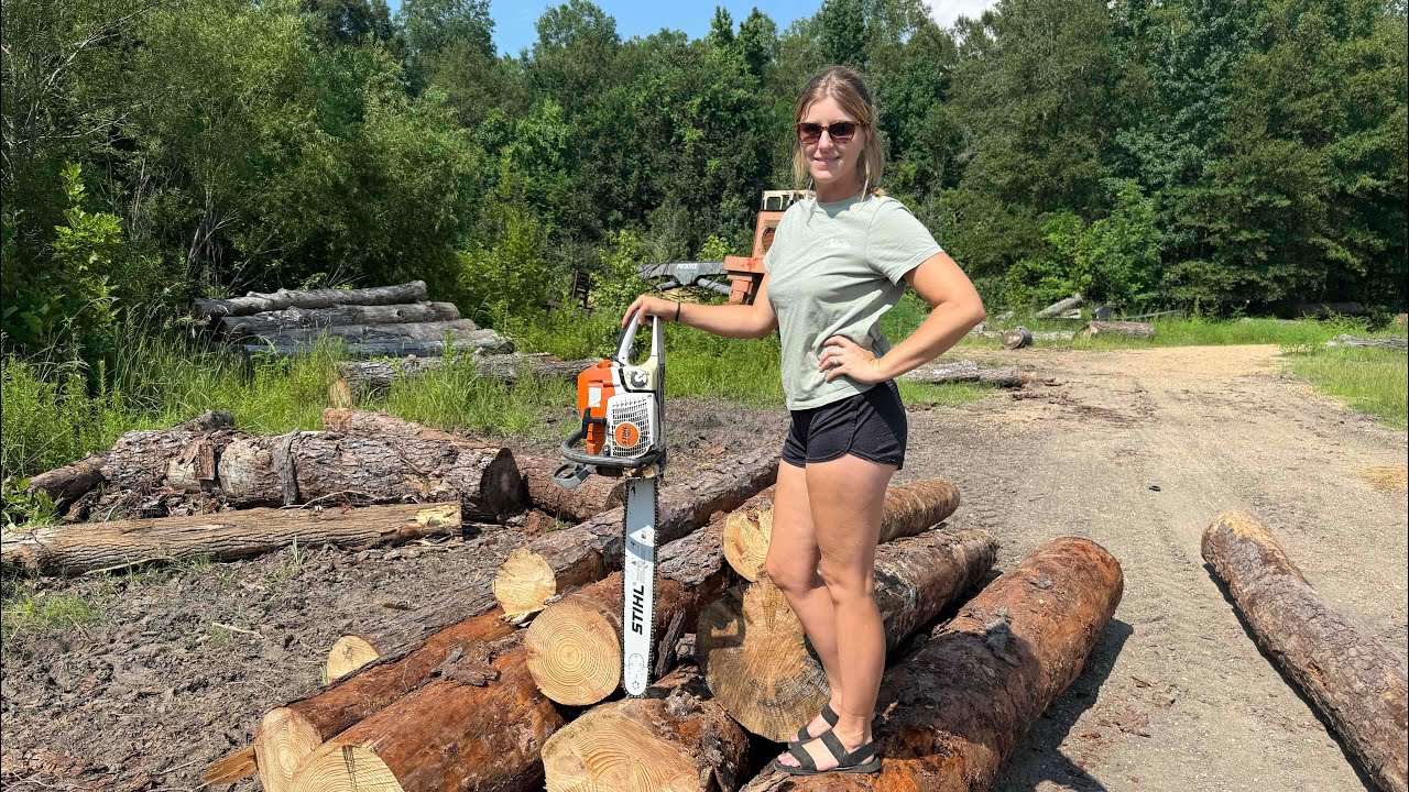 CLEANING up STORM damaged TIMBER!!! (Free LOGS are the BEST!!!)
