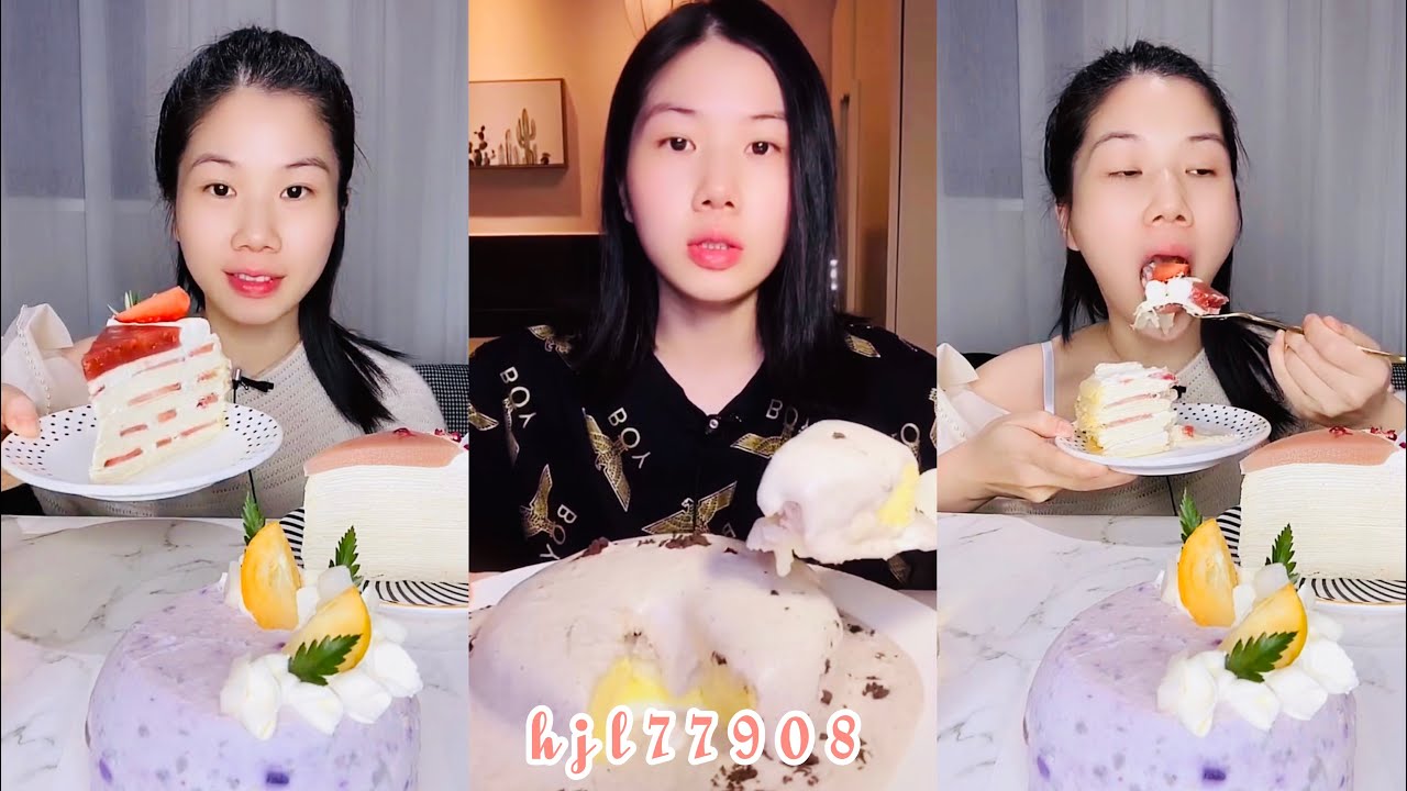 ASMR 22 Minutes Special of ASSORTED CAKES ( Crepe cake, lava cake, cream cakes) Mukbang