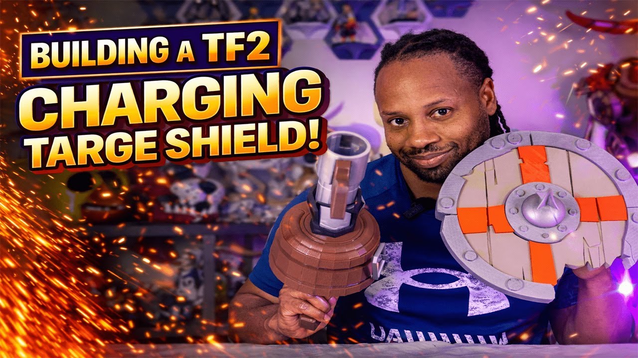 Building & Painting a Charging Targe Shield | TF2 Inspired 3D Printed Cosplay Prop