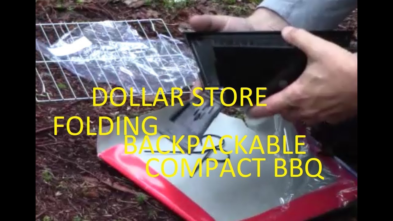 DOLLAR STORE FOLDING, BACKPACKABLE , COMPACT BBQ