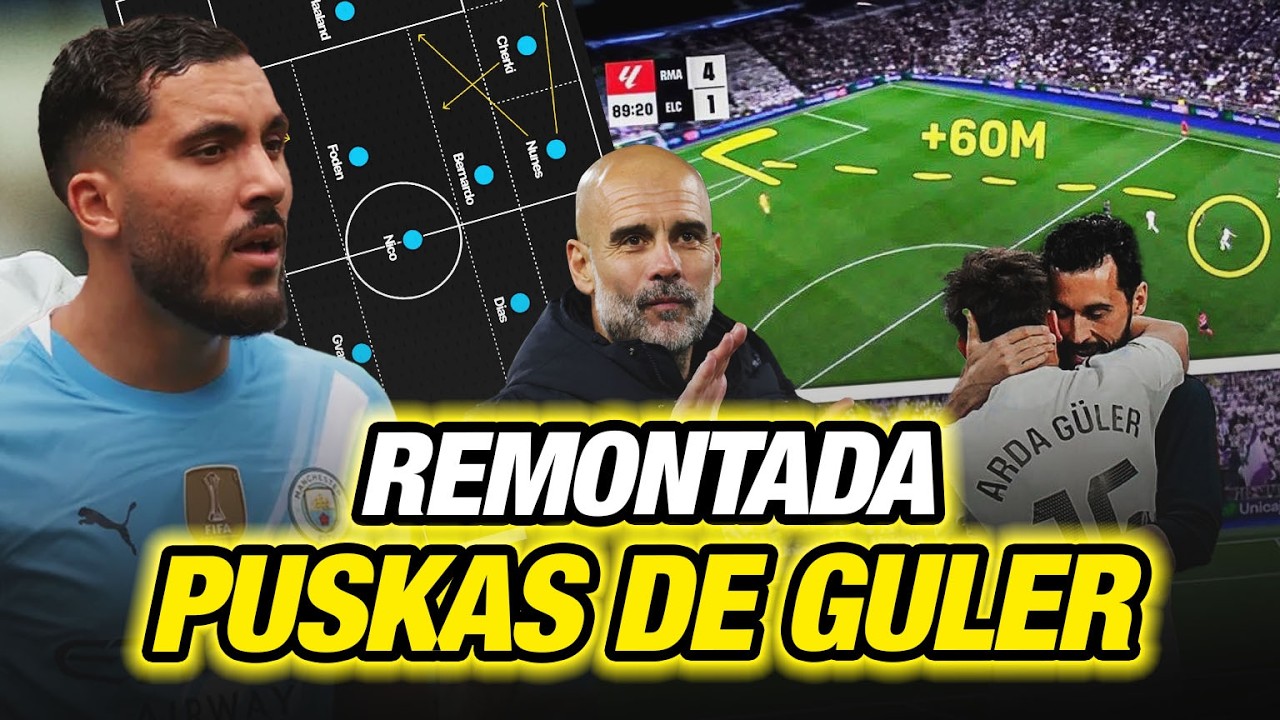 PUSKAS de ARDA GULER GOLAZO de MEDIA CANCHA y VALVERDE BOMBAZO - GUARDIOLA REMONTARÁ AL MADRID (4-1)