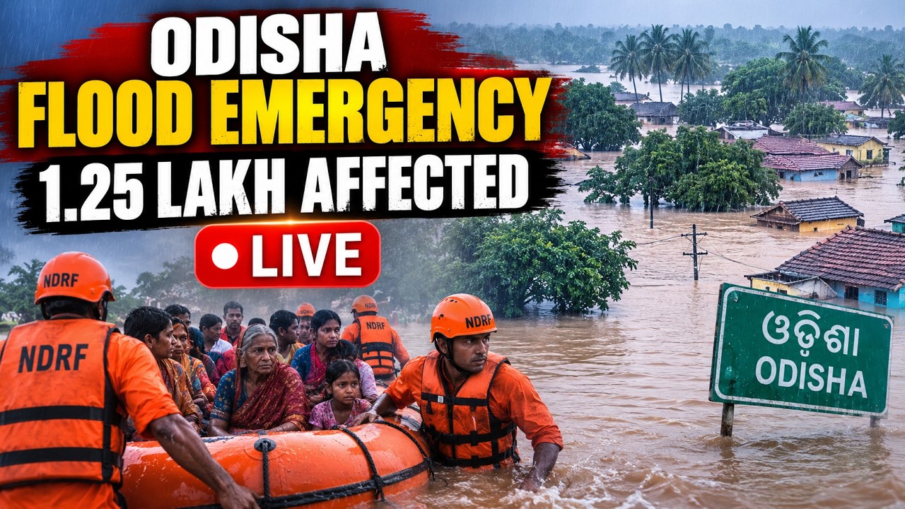 Odisha Flood LIVE 🔴: 1.25 Lakh Affected, Rescue Operations On, IMD Heavy Rain Alert | India News