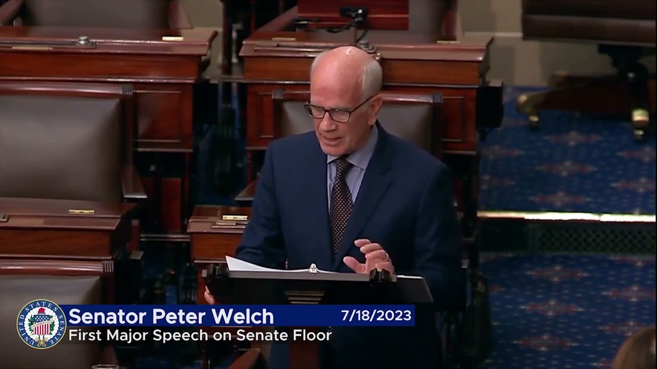 Senator Peter Welch- Delivers First Major Speech on Senate Floor