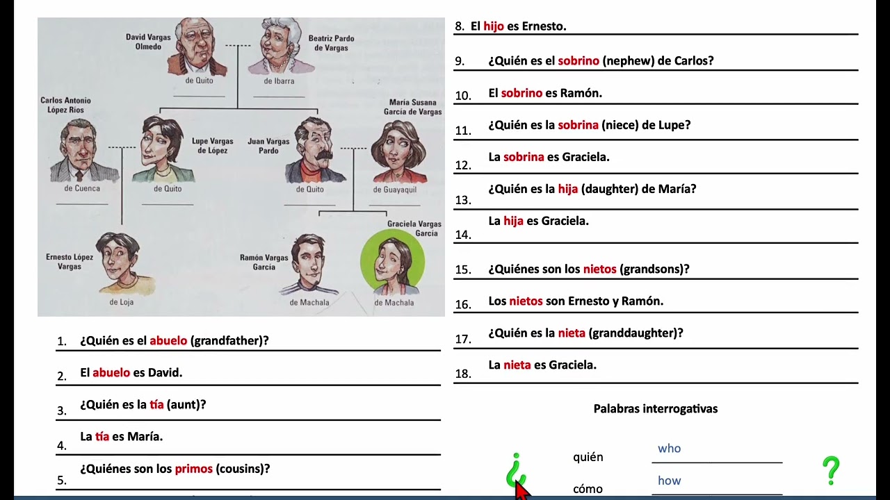 Handout #7 Spanish 1