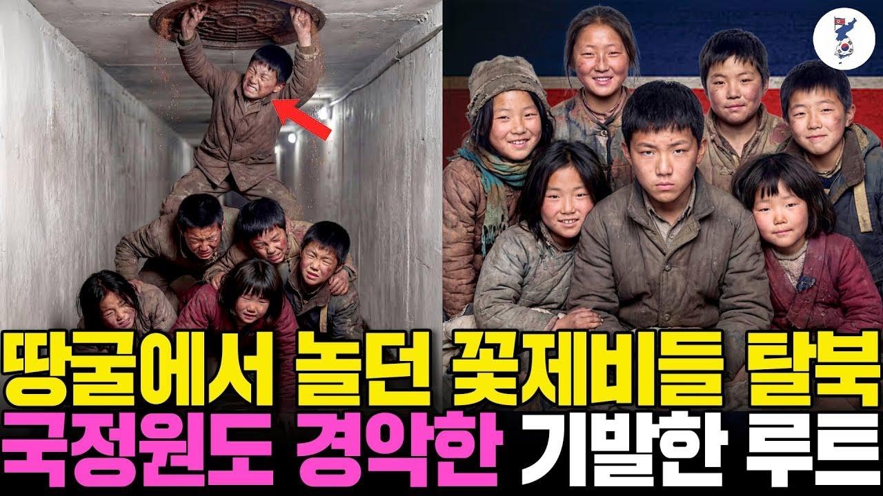 땅굴에서 놀던 꽃제비들 탈북, 국정원도 경악한 기발한 루트ㅣ탈북감동사연