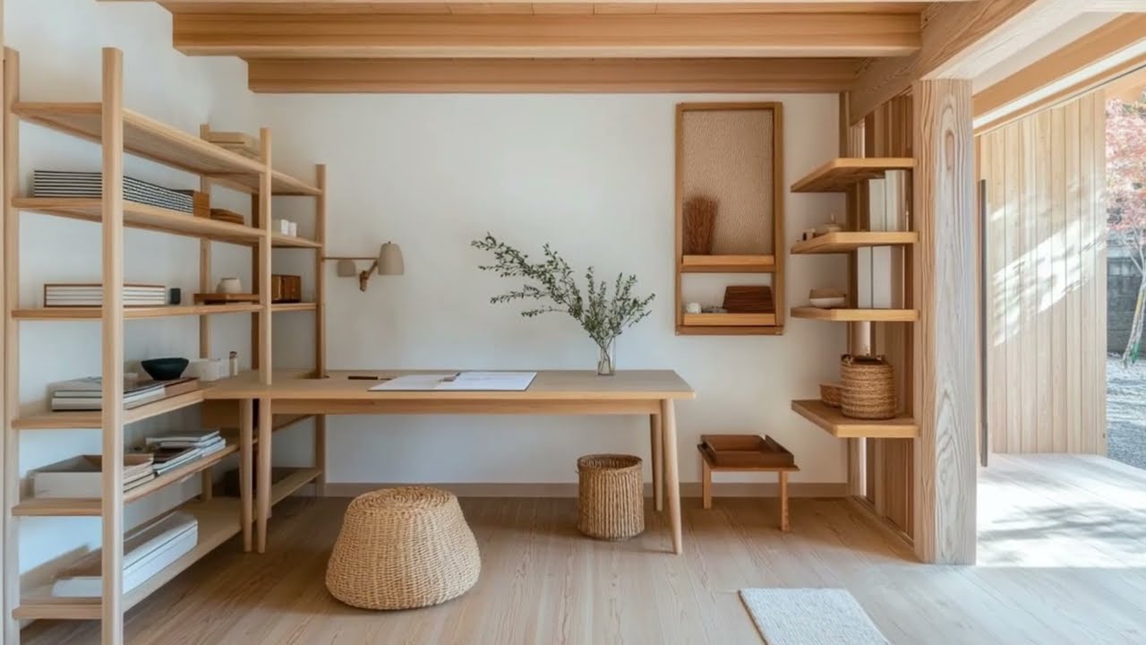 Japandi Workspaces: A Design That Inspires Creativity & Focus / Zen Workspace for Productivity