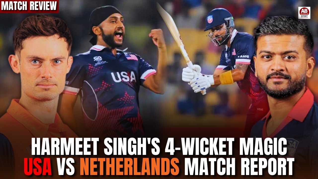 USA vs Netherlands T20 Thriller | Mukkamalla & Harmeet Singh Dominate in Historic Win | AB Sports