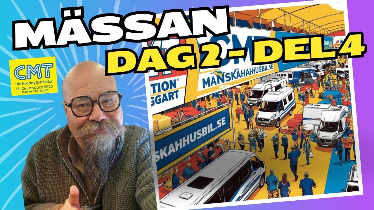 Husbilsmässan fortsätter. En massa husbilar 6 plåtisar kollas in. La Strada, Hobby, Chausson m.fl.