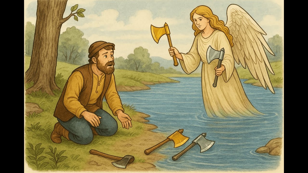 The Woodcutter and the Angel | Learn Honesty | Kids Moral Stories