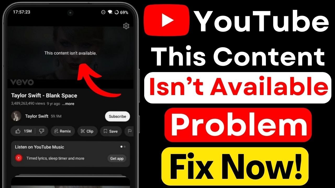 YouTube This Content Isn&rsquo;t Available Fix | YouTube Video Not Available | YouTube Error Fix