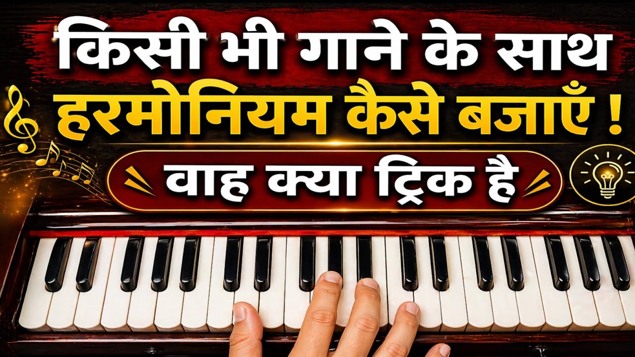 बिना नोटेशन के हारमोनियम कैसे बजाए | किसी भी गाने के साथ हारमोनियम प्ले करना सीखें | Beginners Guide